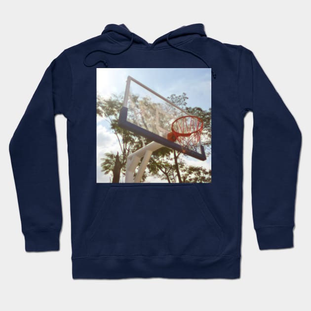 Basketball Ring Hip Hop Hoodie by Dearly Mu